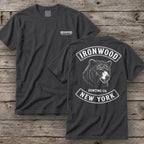 New York Bear Hunting T-Shirt | Vintage Rocker Patch Style