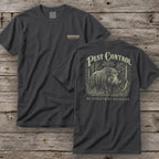 Pest Control T-Shirt | Ironwood Hunters Club | Funny Hog Hunting Tee for Men