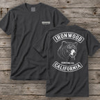 California Bear Hunting T-Shirt | Vintage Rocker Patch Style