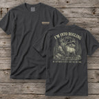 I'm Into Bugling T-Shirt | Ironwood Hunters Club | Funny Elk Hunting Tee for Men