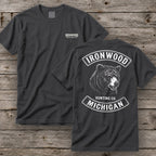 Michigan Bear Hunting T-Shirt | Vintage Rocker Patch Style