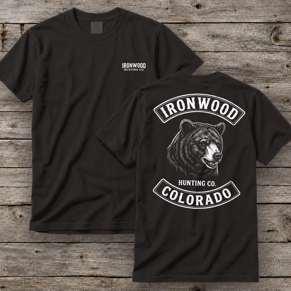 Colorado Bear Hunting T-Shirt | Vintage Rocker Patch Style