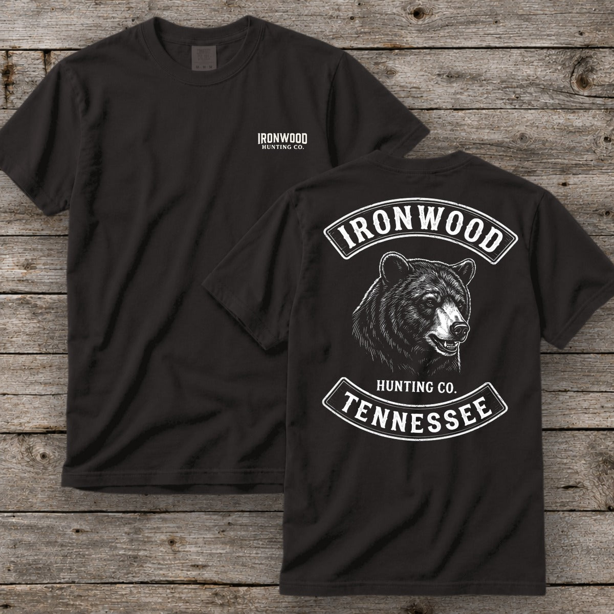 Alabama Bear Hunting T-Shirt | Vintage Rocker Patch Style