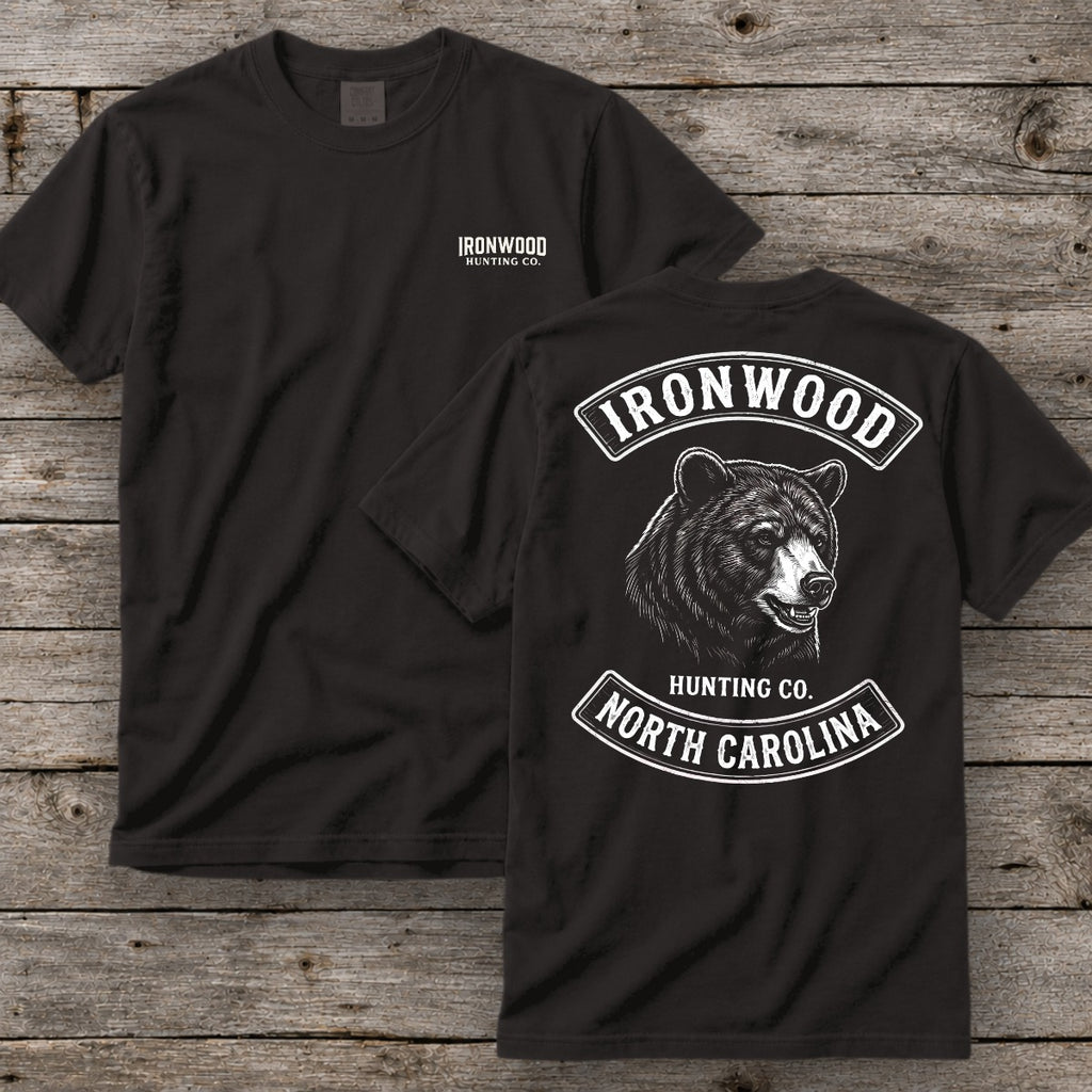 North Carolina Bear Hunting T-Shirt | Vintage Rocker Patch Style