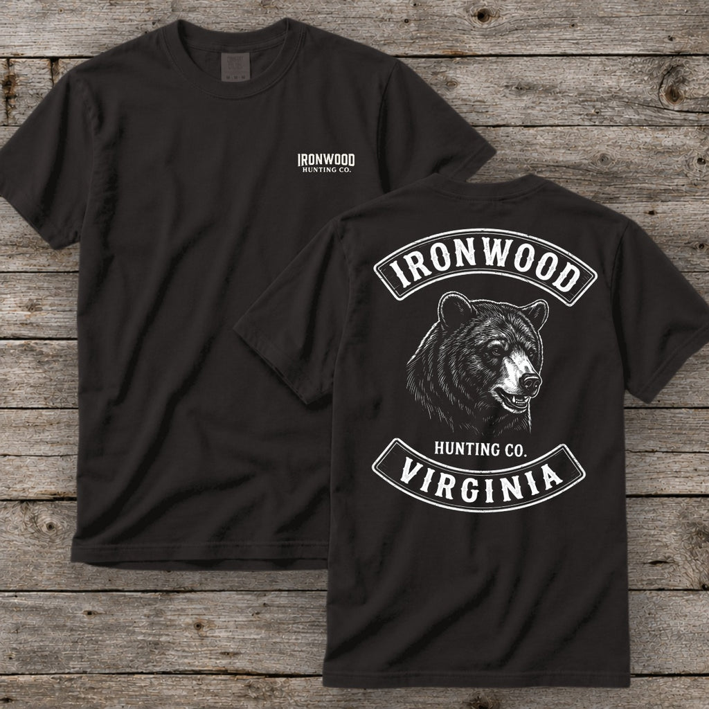 Virginia Bear Hunting T-Shirt | Vintage Rocker Patch Style