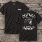 California Bear Hunting T-Shirt | Vintage Rocker Patch Style