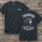 Alaska Bear Hunting T-Shirt | Vintage Rocker Patch Style