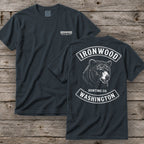 Washington Bear Hunting T-Shirt | Vintage Rocker Patch Style