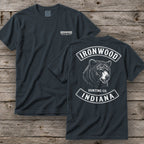 Indiana Bear Hunting T-Shirt | Vintage Rocker Patch Style