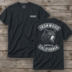 California Bear Hunting T-Shirt | Vintage Rocker Patch Style