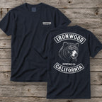California Bear Hunting T-Shirt | Vintage Rocker Patch Style