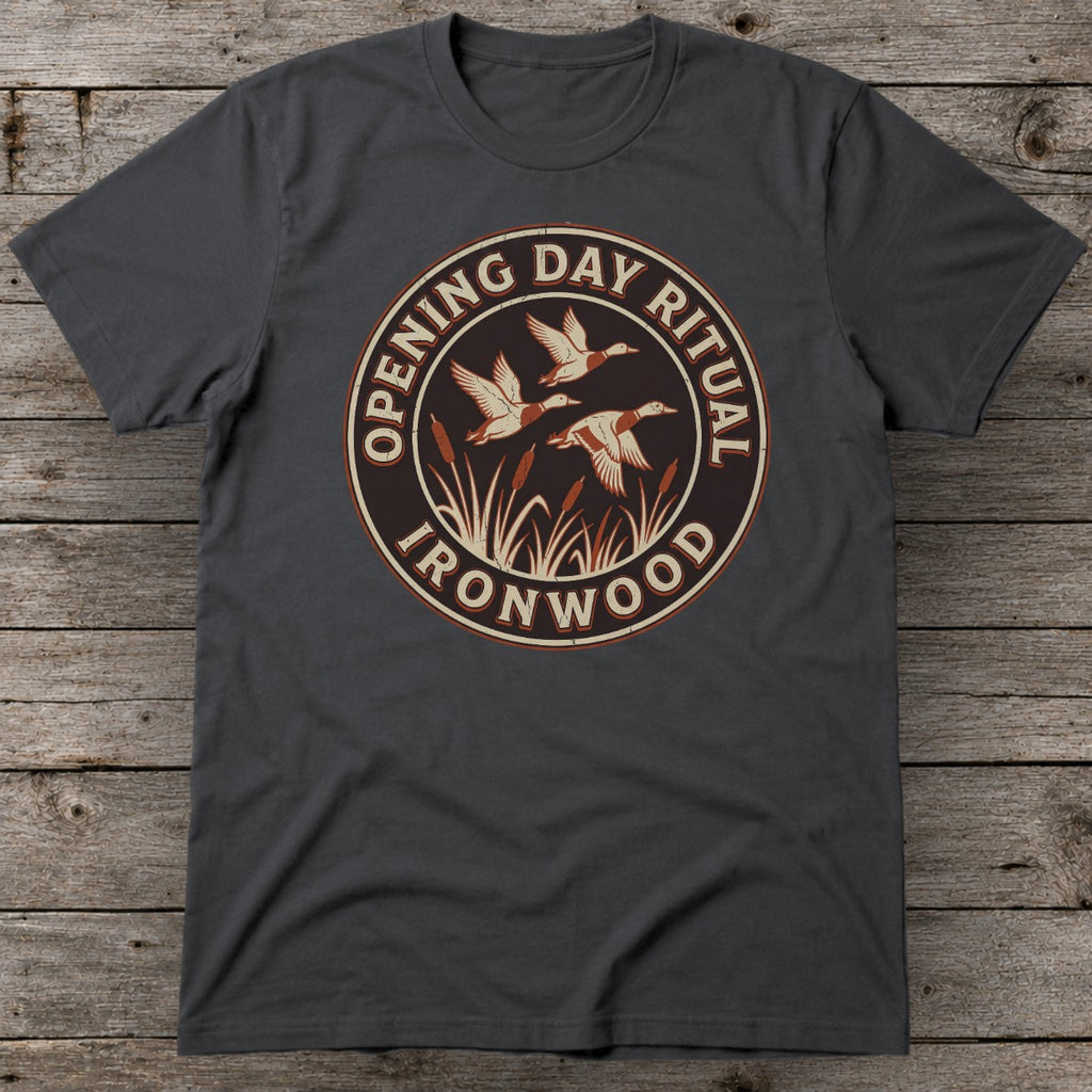Opening Day Ritual T-Shirt | Duck Hunting Waterfowl Graphic Tee for Men