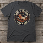 Bugle Season T-Shirt | Vintage Bull Elk Hunting Graphic Tee for Men