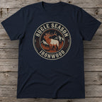 Bugle Season T-Shirt | Vintage Bull Elk Hunting Graphic Tee for Men