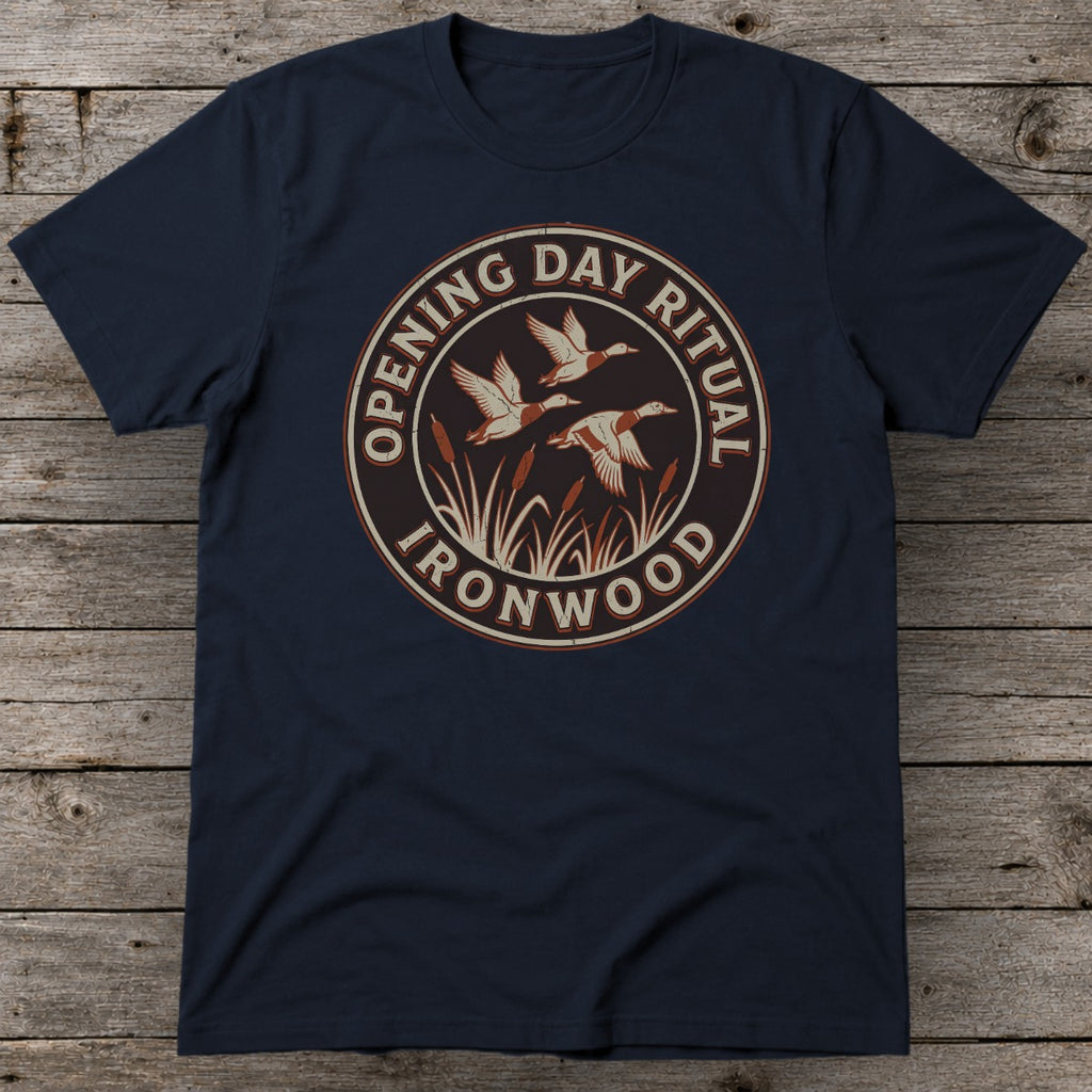 Opening Day Ritual T-Shirt | Duck Hunting Waterfowl Graphic Tee for Men