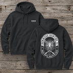 Vintage Oval Badge Moose Hunting Hoodie