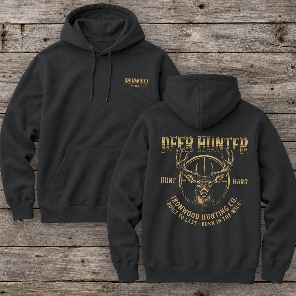 Crosshairs Collection Deer Hunter Hoodie
