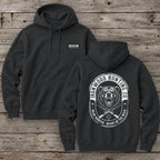 Vintage Oval Badge Bear Hunting Hoodie