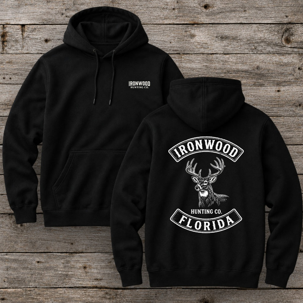 Florida Deer Hunting Hoodie | Vintage Rocker Patch Style