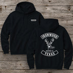 Texas Deer Hunting Hoodie | Vintage Rocker Patch Style