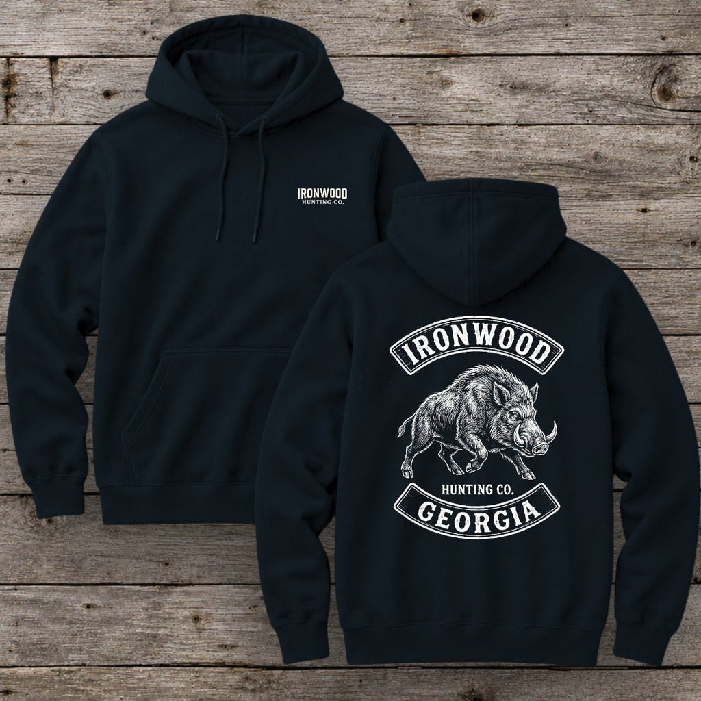 Georgia Wild Boar Hunter Hoodie  | Vintage Rocker Patch Style