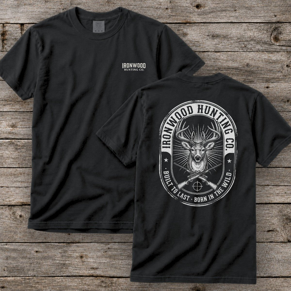 Vintage Oval Badge Deer Hunting T-Shirt