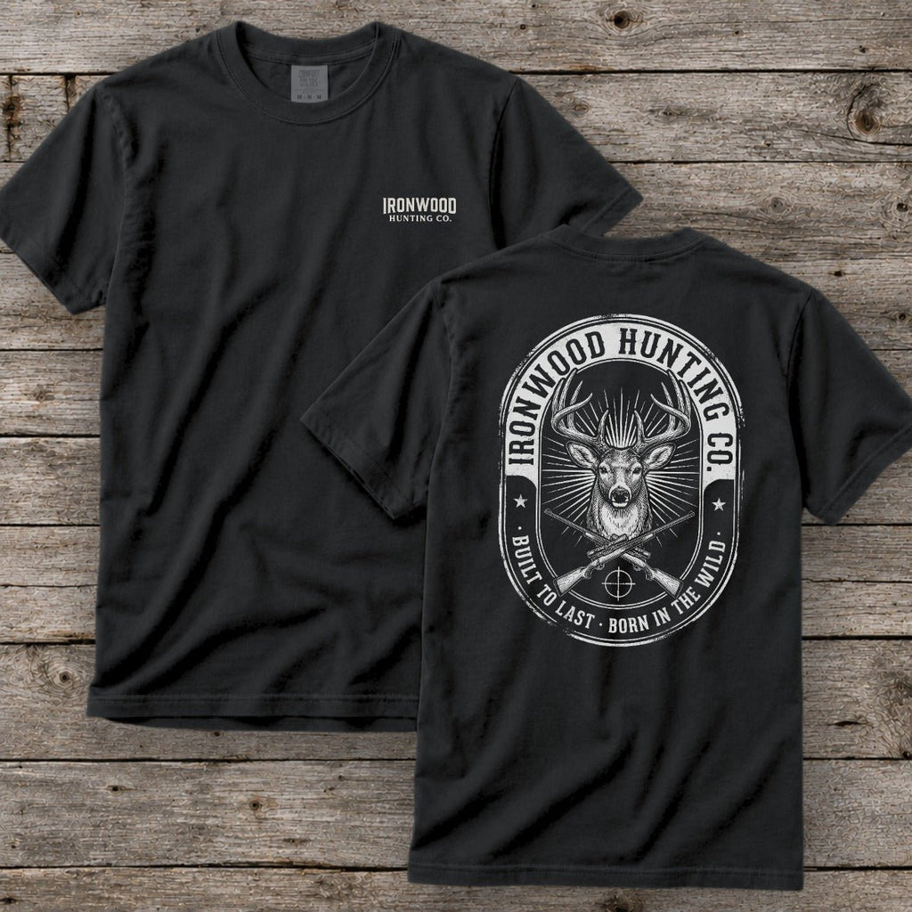 Vintage Oval Badge Deer Hunting T-Shirt