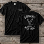 North Dakota Deer Hunting T-Shirt | Vintage Rocker Patch Style