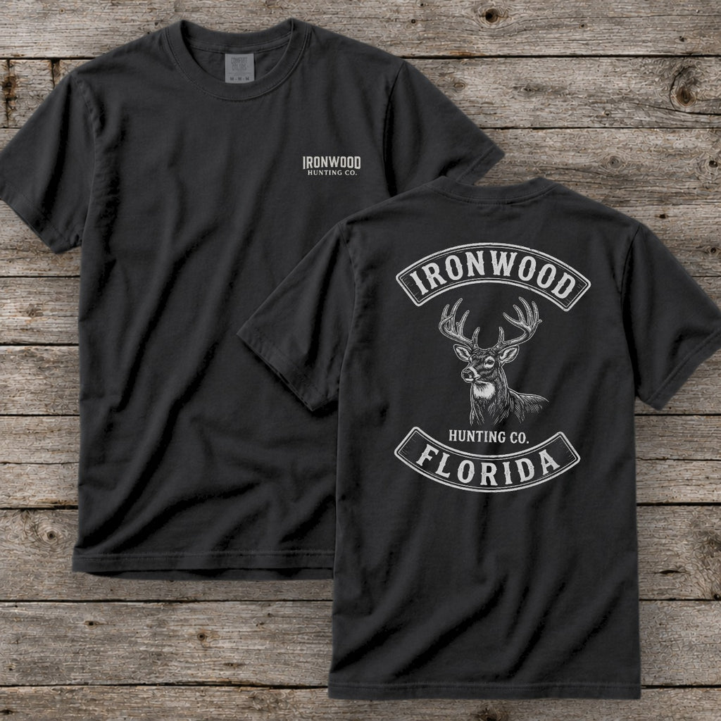 Florida Deer Hunting T-Shirt | Vintage Rocker Patch Style