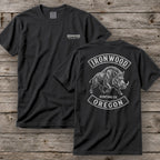 Oregon Wild Boar Hunting T-Shirt  | Vintage Rocker Patch Style