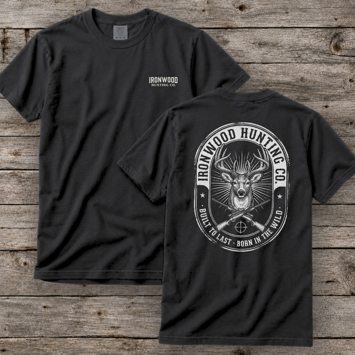 Vintage Oval Badge Deer Hunting T-Shirt