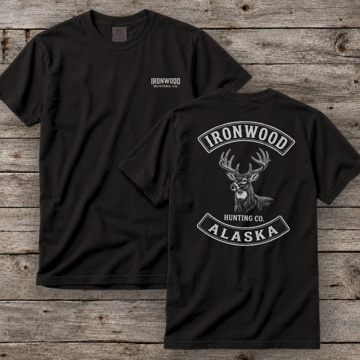 Alaska Deer Hunting T-Shirt | Vintage Rocker Patch Style