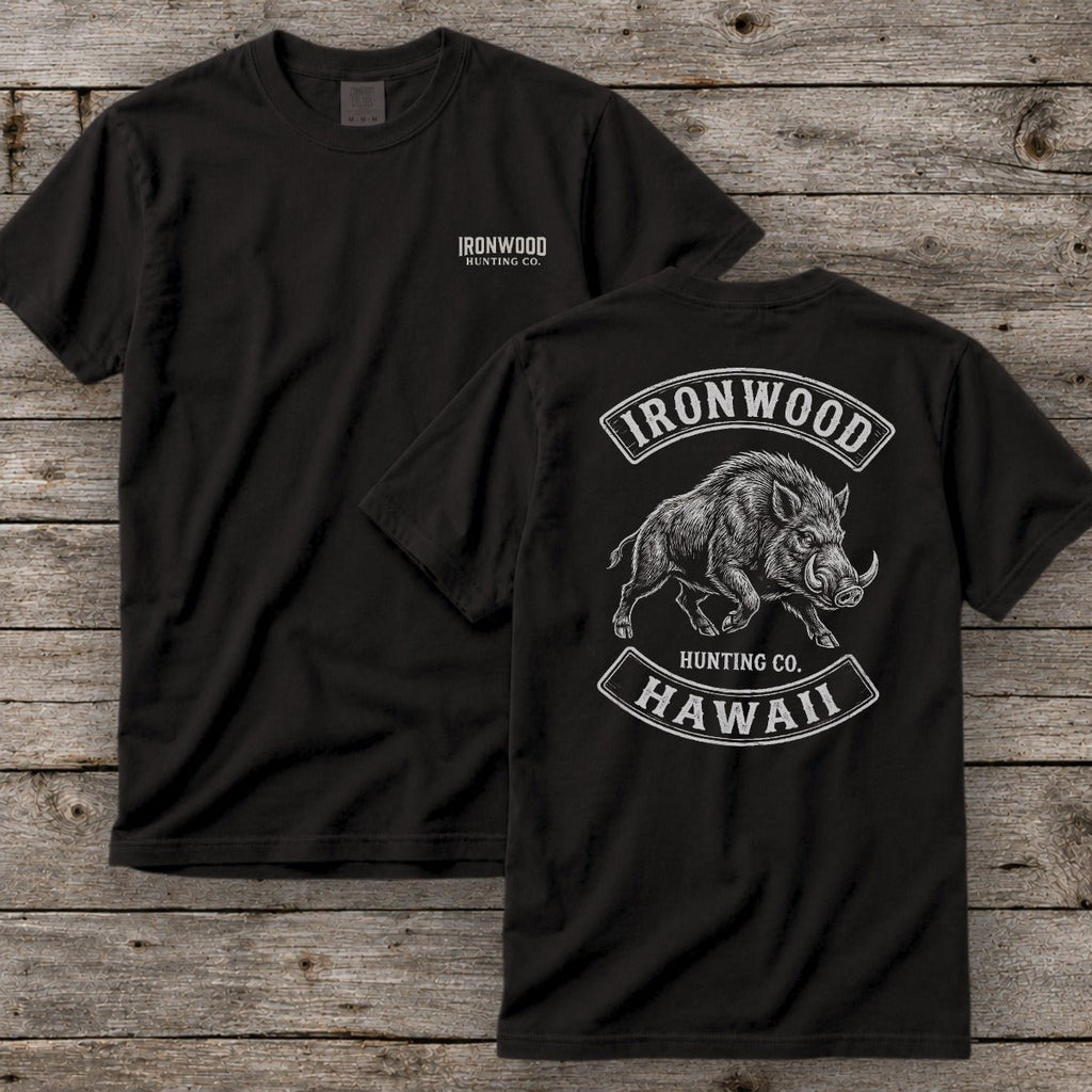 Hawaii Wild Boar Hunting T-Shirt  | Vintage Rocker Patch Style