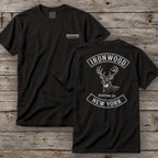 New York Deer Hunting T-Shirt | Vintage Rocker Patch Style