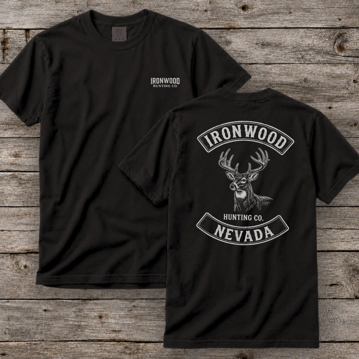 Nevada Deer Hunting T-Shirt | Vintage Rocker Patch Style