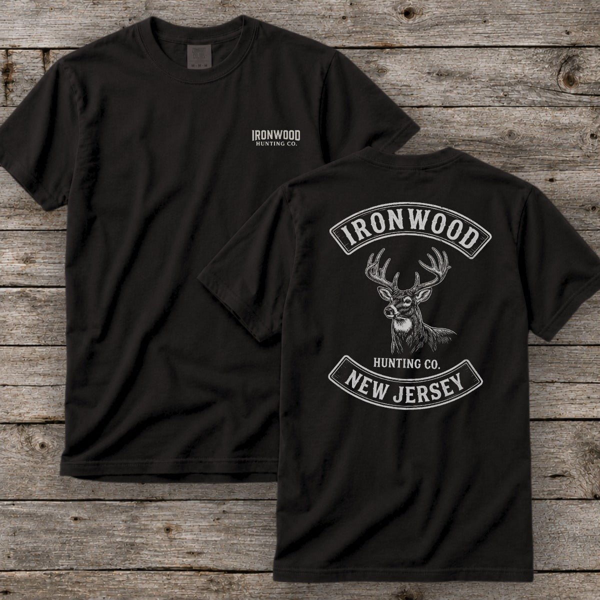 New Jersey Deer Hunting T-Shirt | Vintage Rocker Patch Style