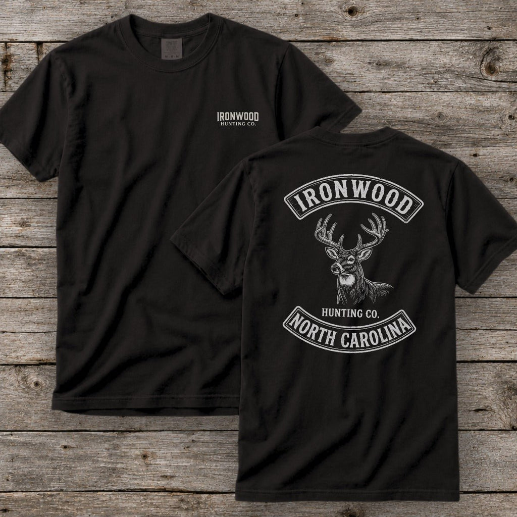 North Carolina Deer Hunting T-Shirt | Vintage Rocker Patch Style