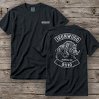 Ohio Wild Boar Hunting T-Shirt  | Vintage Rocker Patch Style