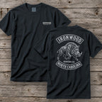 North Carolina Wild Boar Hunting T-Shirt  | Vintage Rocker Patch Style