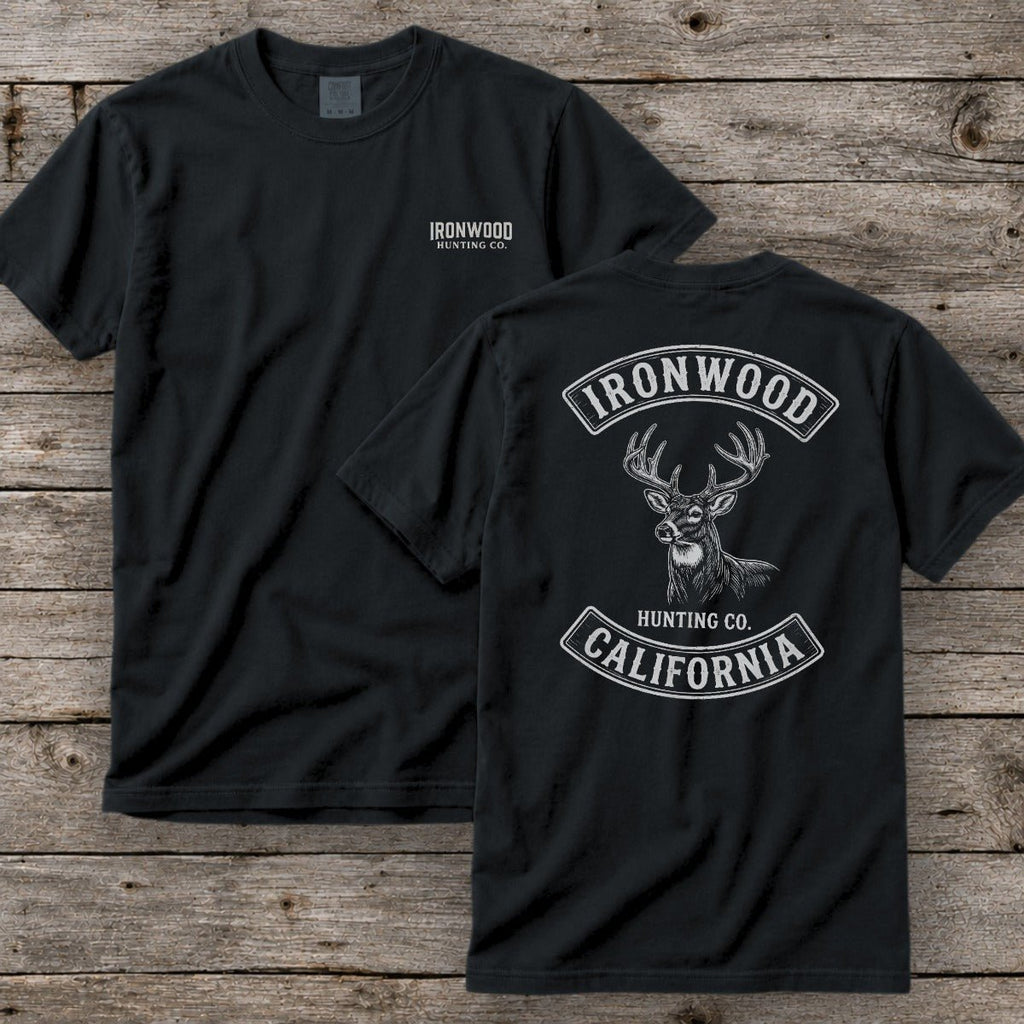California Deer Hunting T-Shirt | Vintage Rocker Patch Style