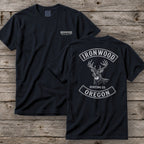 Oregon Deer Hunting T-Shirt | Vintage Rocker Patch Style