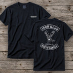 North Dakota Deer Hunting T-Shirt | Vintage Rocker Patch Style