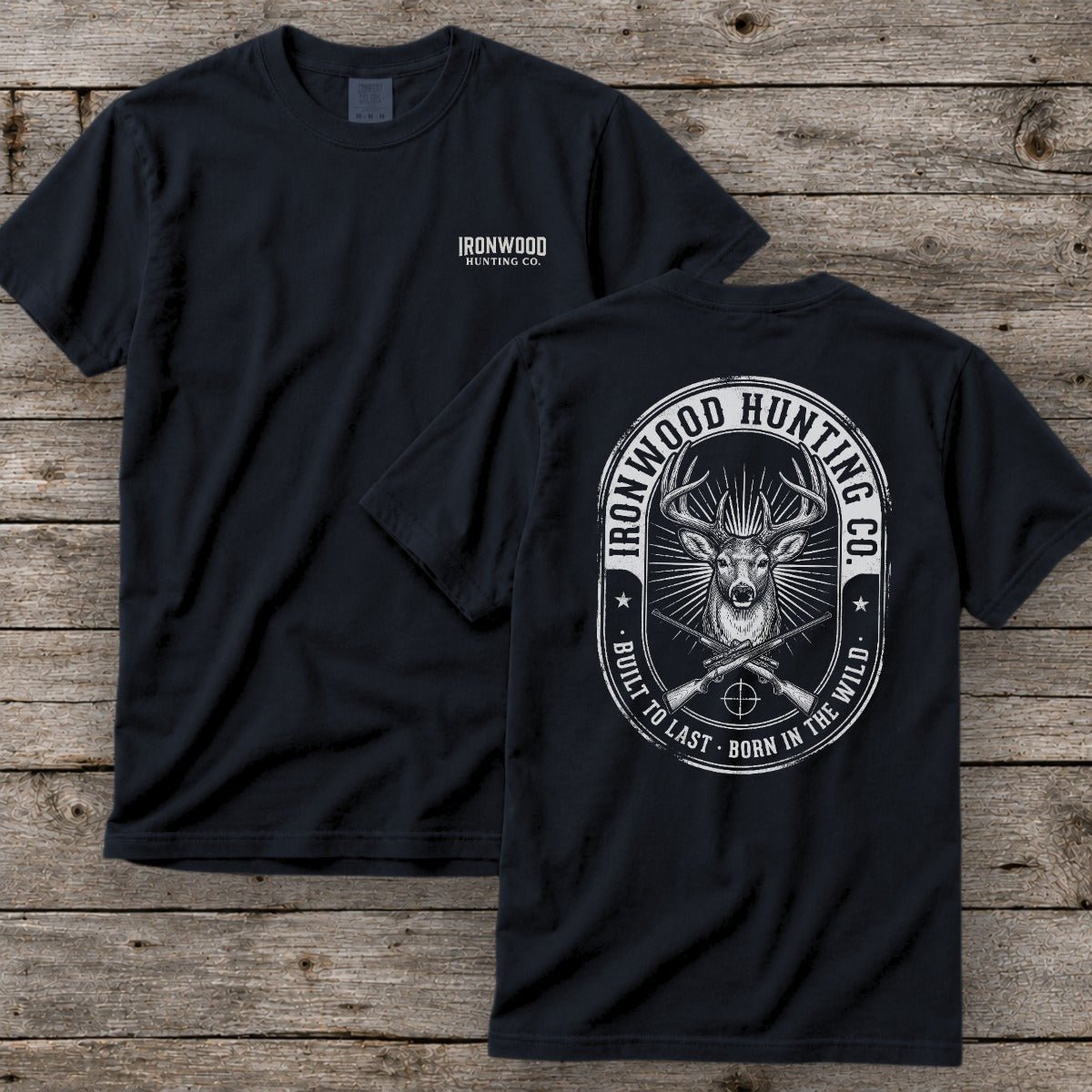 Vintage Oval Badge Deer Hunting T-Shirt
