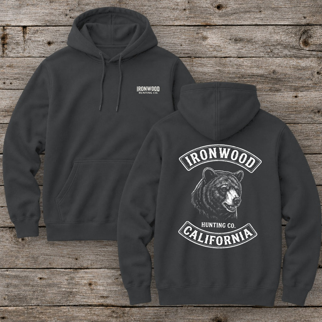 California Bear Hunter Hoodie   | Vintage Rocker Patch Style