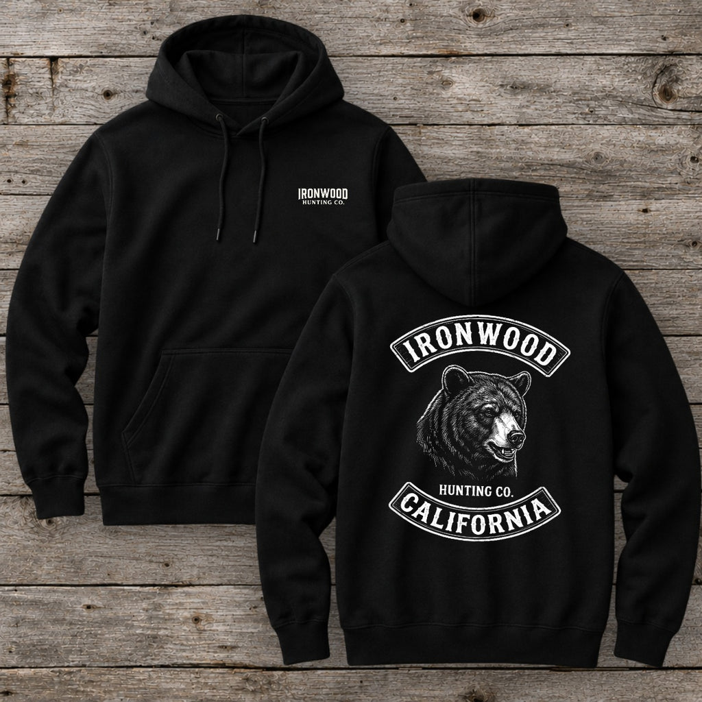 California Bear Hunter Hoodie   | Vintage Rocker Patch Style
