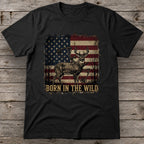 Born in the Wild |  Patriotic Bowhunting Deer  T-Shirt