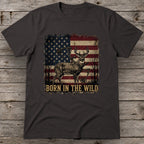 Born in the Wild |  Patriotic Bowhunting Deer  T-Shirt
