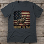 Born in the Wild |  Patriotic Bowhunting Deer  T-Shirt