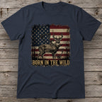 Born in the Wild |  Patriotic Bowhunting Deer  T-Shirt