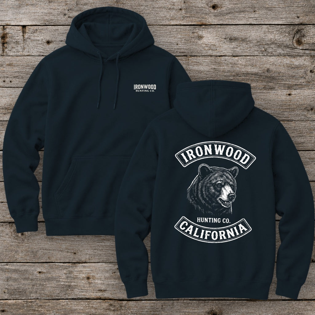 California Bear Hunter Hoodie   | Vintage Rocker Patch Style